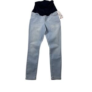 Isabel Maternity by Ingrid & Isabel‎ Skinny Jeans Light Blue Crossover Panel 10